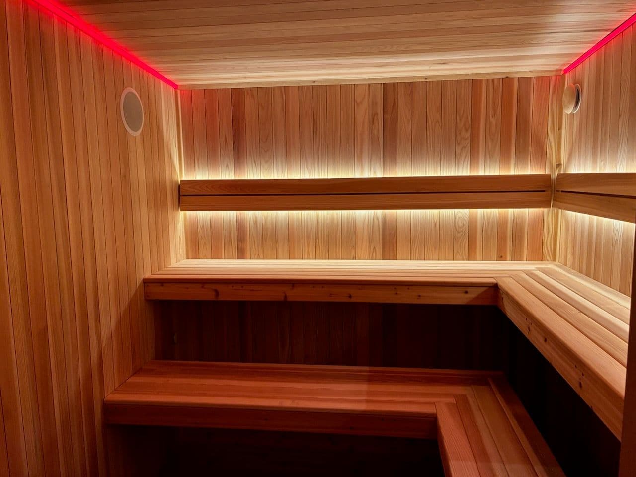 Sophisticated Sauna Lighting Installation image