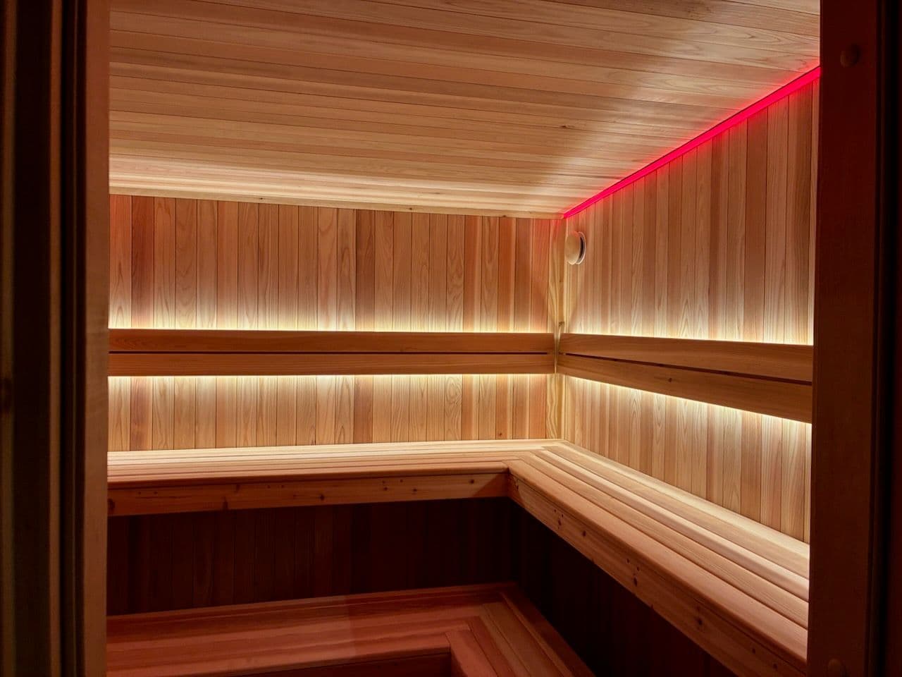 Gallery photos for Sophisticated Sauna Lighting Installation: Image #1
